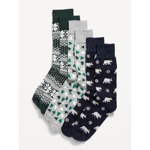Old Navy Men's 3 Pack Novelty Christmas Crew Socks - One Size - #846052